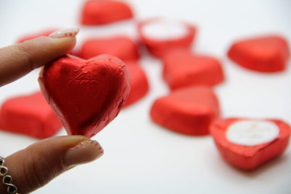 Cioccolatino fondente a forma di Cuore