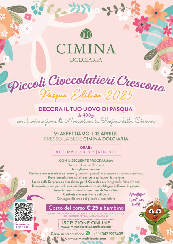 Corso - Piccoli cioccolatieri crescono Pasqua edition 2025