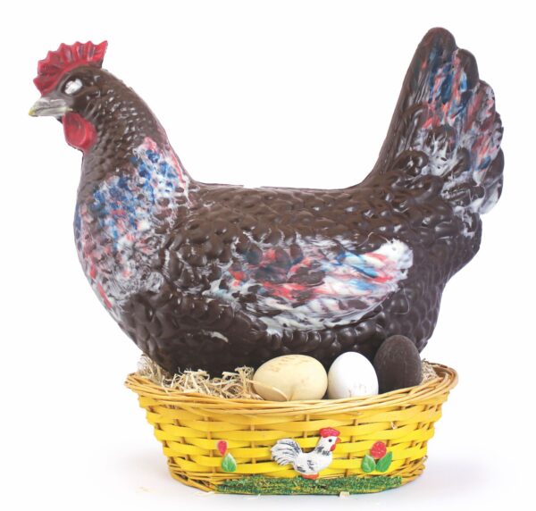 Gallina di Cioccolato Fondente, Bianca e Latte 1,5kg