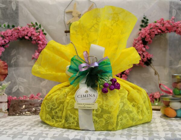 COLOMBA LIMONE DI SORRENTO IGP E CIOCCOLATO BIANCO INCARTO